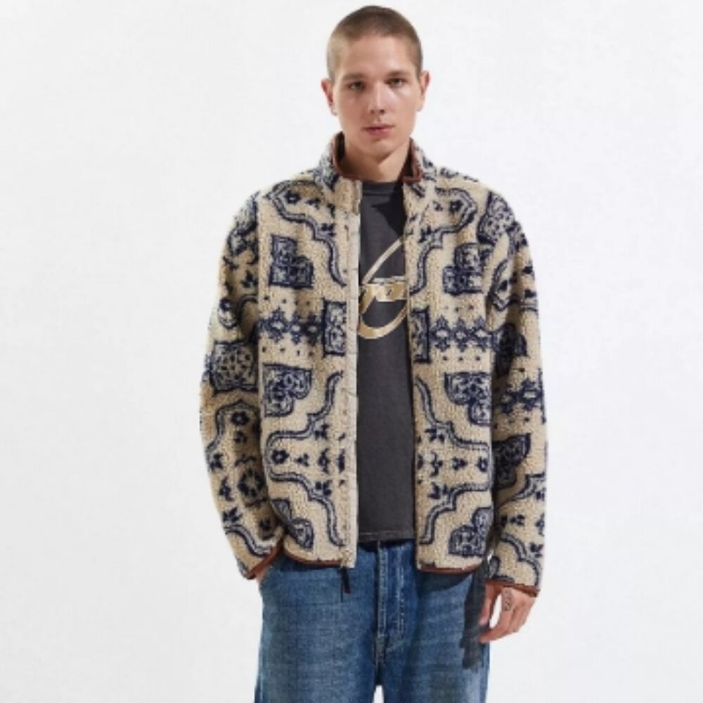 Bdg Beige And Navy Patterned Jacket - image 1